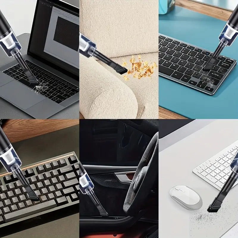 Multifunctional Wireless Charging Mini Vacuum Cleaner, Large Suction Power, Wireless Power Supply, Suitable for Computer Cleaning, Household Cleaning, Car Cleaning, Valentine'S Day And New Year'S Gift,July 4Th Gifts