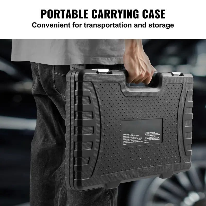 VEVOR Tap and Die Set, 116-Piece Include Metric and SAE Size, Bearing Steel Taps and Dies, Essential Threading Tool for Cutting External Internal Threads, with Complete Accessories and Storage Case