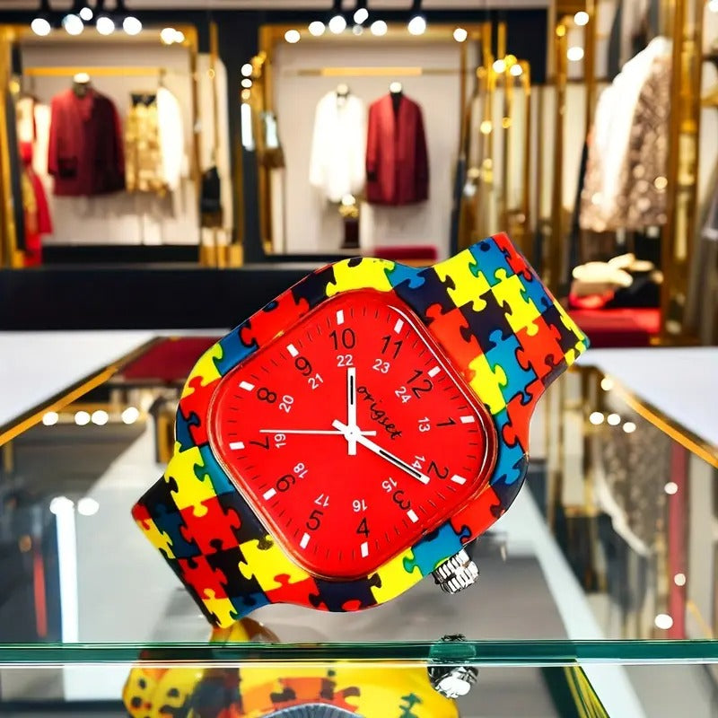 origset Nurse Watch For Students Doctors Women Men Unisex Second Hand And 24 Hour Yellow Puzzle With Red Dial Face