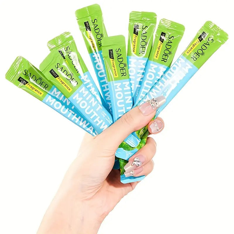 [40pcs Peppermint Mouthwash] 40pcs Portable Peppermint Mouthwash | Whitening Teeth, Cleaning Mouth, Travel Size