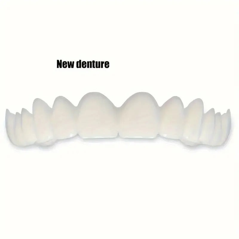 2pcs/set Comfortflex White Denture Belt Veneer-Unisex Upper and Lower Denture Care-Flexible and Comfortable, Realistic, Dental Solution