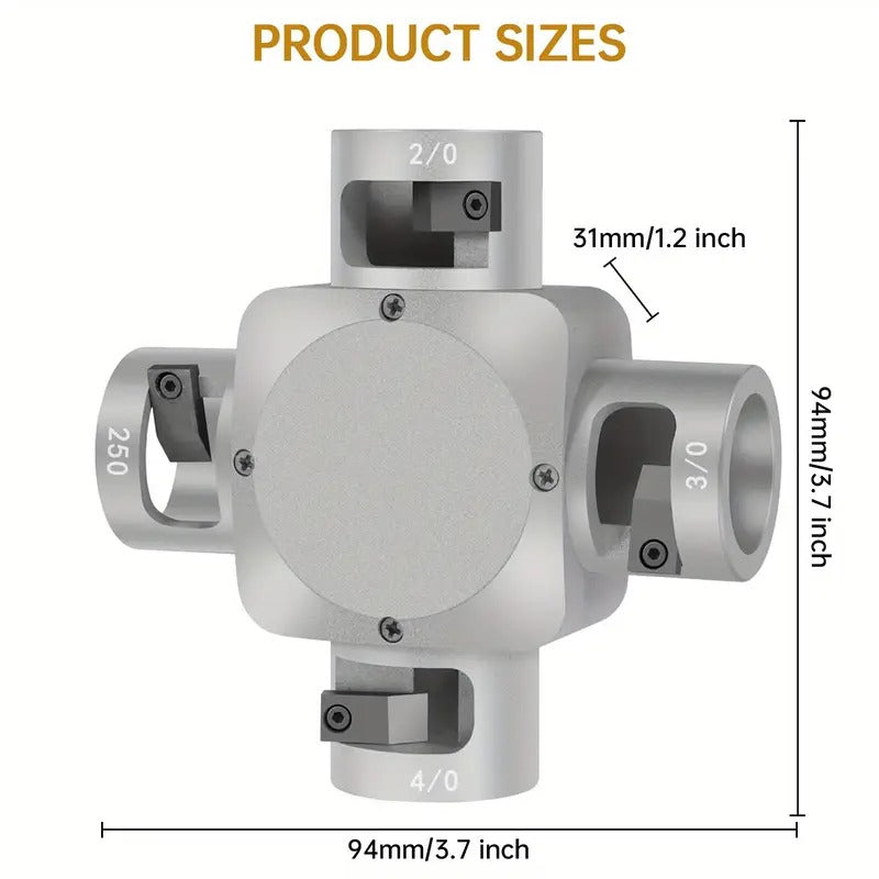 [Wire Stripping Tool] Commercial/Industrial/Workshop Use Wire Stripping Tool | Cable Stripper Tool Gauge Wire Stripper For AWG 2/0 250MCM 3/0 4/0 Electrical Tools, Wire Strippe, 21051 Large Cable Stripper (2/0-250 MCM), Removal Of Cable Insulation