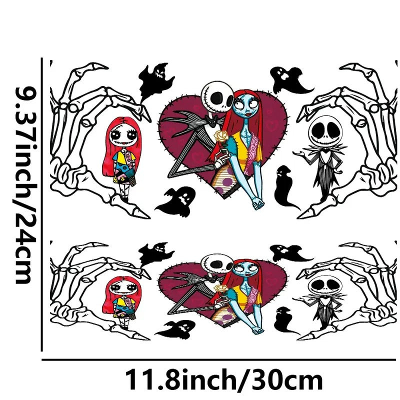 1pc Inspiration Design The Nightmare Before Christmas 40oz UV DTF Transfer Stickers for 16oz Glass Cups & Mugs - High-Quality, Waterproof, Self-Adhesive Decals, Transfer Stickers|Vibrant Decals|Durable Decals, Transfer Stickers