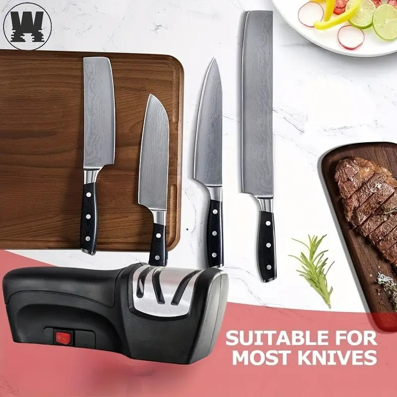 WANVOAPLS Professional Electric Knife Sharpener 20-Degree, 2-Stage Kinfe Sharpening and Polishing for Kitchen, kitchen accessories