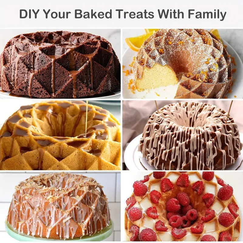 8pcs Premium Silicone Fluted Cake Pans - Bakers' Essential For Homemade Cake, Bread, And Jello Making, Flexible, And Easy-to-Release Molds For Perfect Baking Results, Holiday Gift.