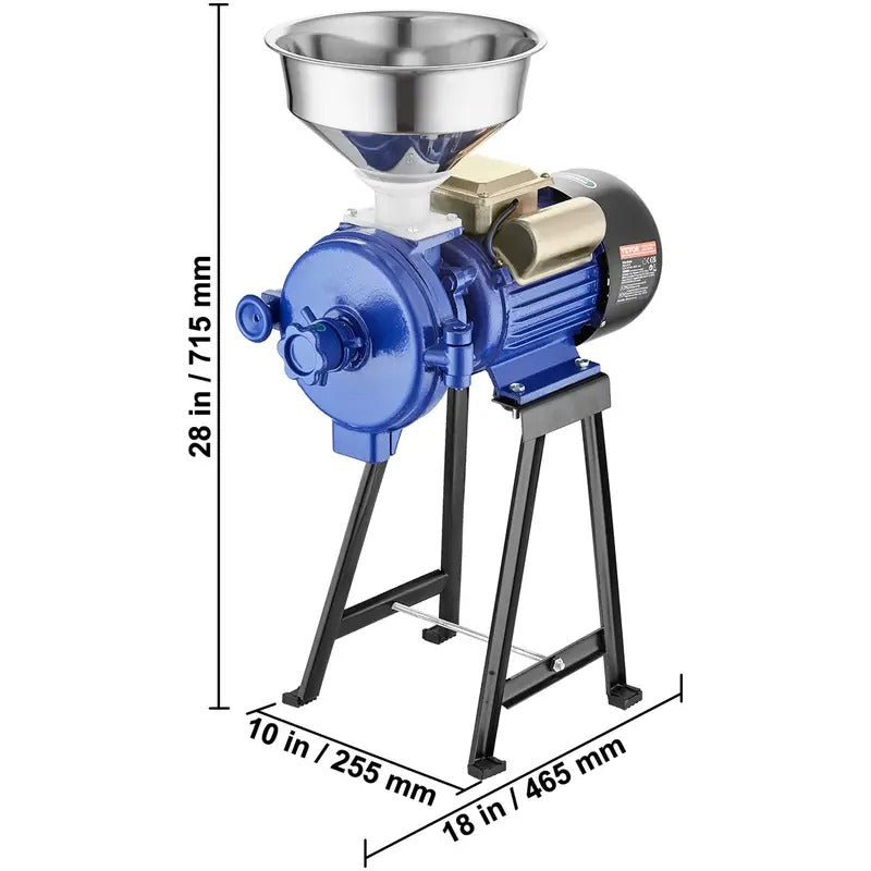 VEVOR 3000W Electric Grain Grinder Corn Wheat Flour Cereal Mill Dry Grinder