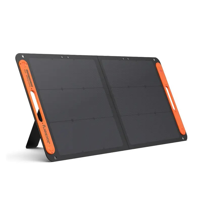 Jackery SolarSaga 100W Bifacial Portable Solar Panel For Explorer 240/300/500/1000/1500 Power Stations, Foldable Solar Cell Solar Charger With USB Outputs For Phones, Rooftops, Outdoor Camping And RVs