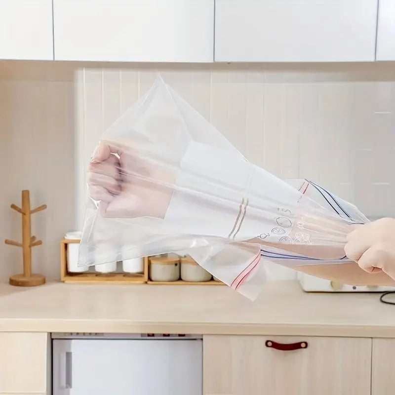 45pcs Heavy-Duty Transparent Food Storage Bags with Double Zipper-like Sealing Strip - Airtight, Leakproof, Reusable for Freshness - Ideal for Kitchen, Pantry, Freezer, Fridge - Keep Dry Goods, Meat, Vegetables,
