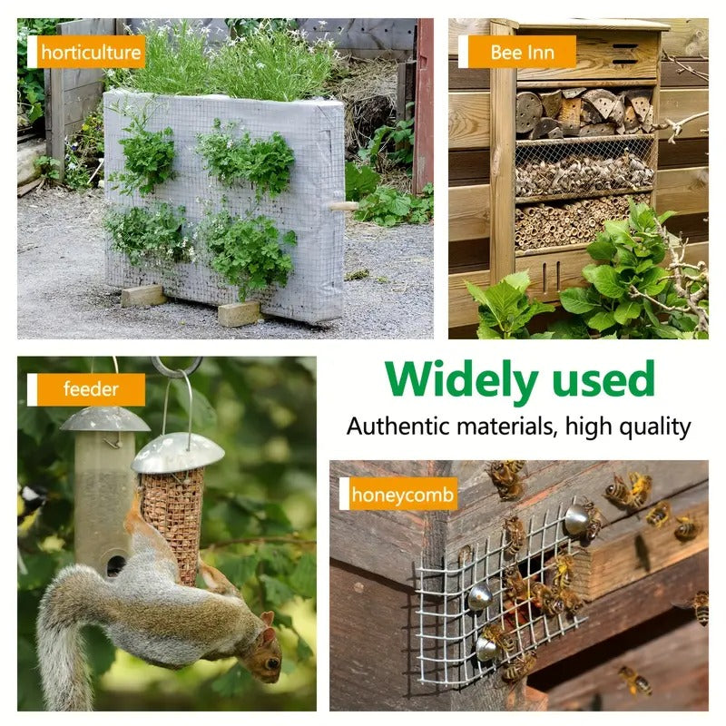 [Galvanized Hardware Cloth] Galvanized 19 Gauge Hardware Cloth | 1/2 Inch Chicken Wire Fence, Welded Cage Wire Mesh Roll Supports Poultry Netting Cage Fence