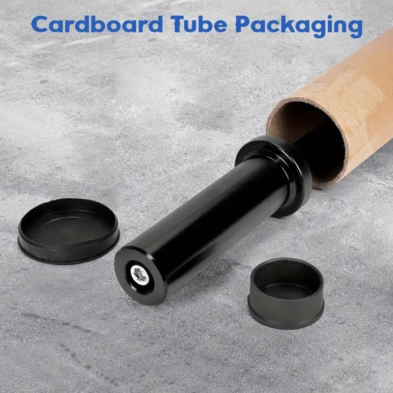 4ft Barbell Bar Solid Threaded Chrome barbell Bar with 2 inch Center Holes Barbell Weight Straight Weightlifting Strength Training Equipment Bar 120cm for Home Workout Fitness, Black