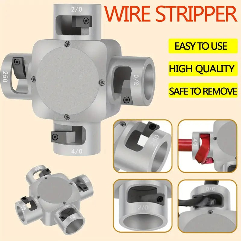 [Wire Stripping Tool] Commercial/Industrial/Workshop Use Wire Stripping Tool | Cable Stripper Tool Gauge Wire Stripper For AWG 2/0 250MCM 3/0 4/0 Electrical Tools, Wire Strippe, 21051 Large Cable Stripper (2/0-250 MCM), Removal Of Cable Insulation