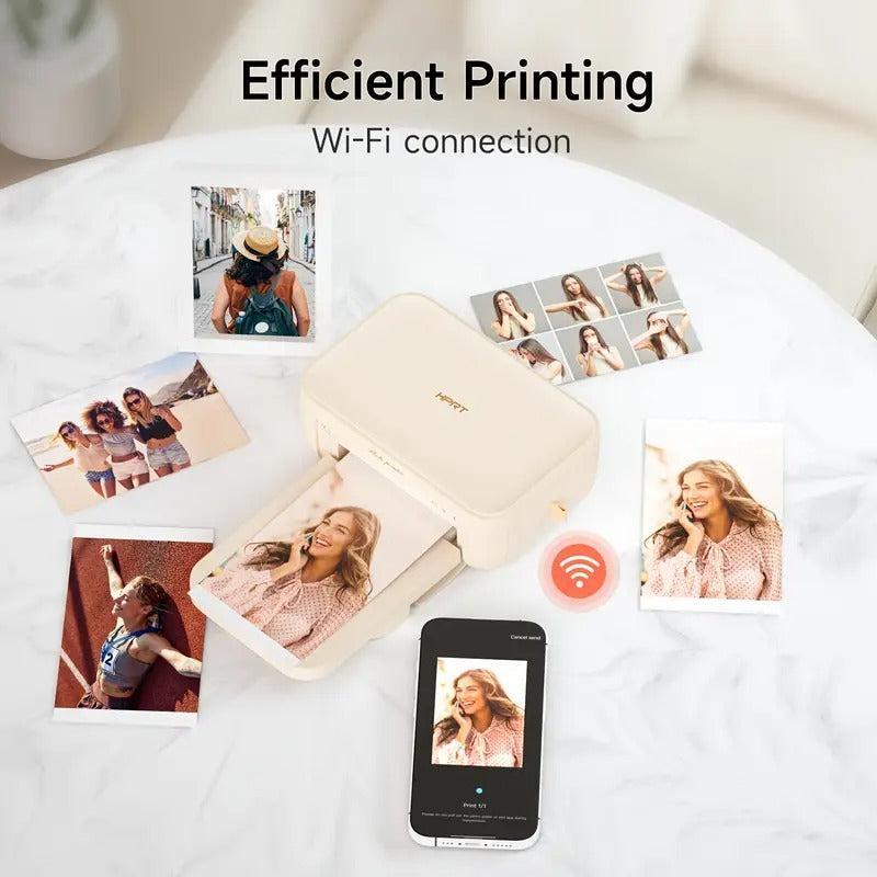 4x6 Photo Printer, +20 Sheets & 1 Ribbon, Wi-Fi Wireless Instant Picture Printer For IPhone, Android, Smartphone, AR Video Printing, Portable Photo Printers For Home Use, Thermal Dye-Sublimation Printer