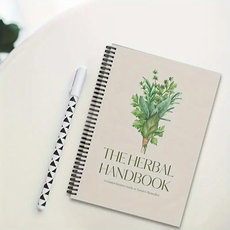 [Herbal Handbook] Comprehensive Herbal Handbook | Softcover Matte Finish with Botanical Illustrations, Herbal Pharmacopoeia, Nature-Inspired Designs