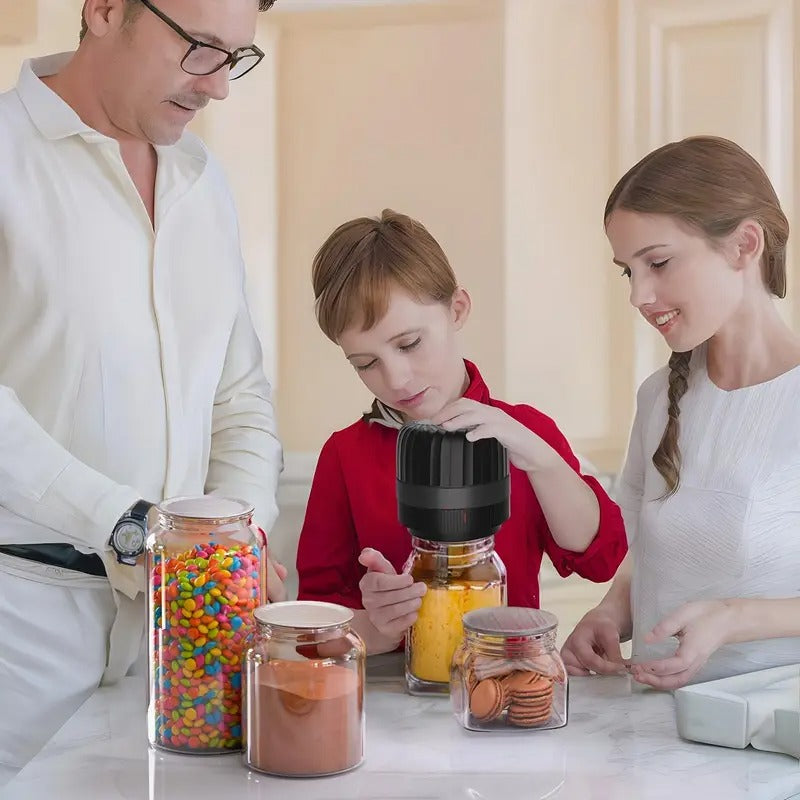 [Vacuum Sealer Kit] Electric Mason Jar Vacuum Sealer Kit | For Wide-Mouth & Regular-Mouth Mason Jars, Food Vacuum Canning Sealer Machine Includes 16 Jar Lids