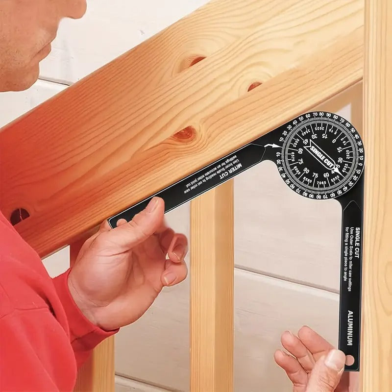 7-Inch 360° Rotating Angle Finder with Multi-Functional Level - High-Precision Angle Measurement for Woodworking, Metalwork, and Construction | Durable Aluminum Tool with