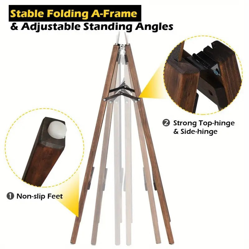 MULTIGOT 31.5" Wood A-Frame Chalkboard Menu Sign Board Sidewalk Wedding Signage