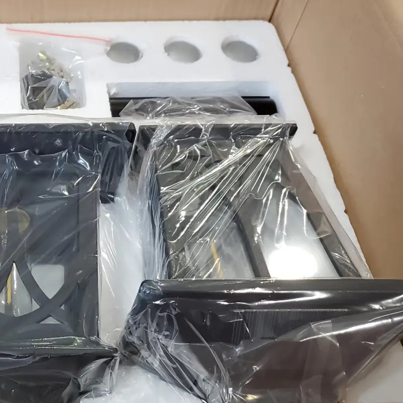 1pc Solar-Powered Outdoor Lamp Post Lighting, 3-Head Dusk to Dawn Black Polished Metal Post Lights for Backyard, Garden, Patio, Driveway, Pathway, and Porch