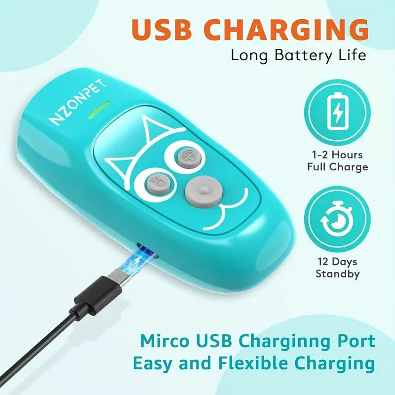 nzonpet Anti Barking Device, Ultrasonic 3 in 1 Dog Barking Deterrent Devices, 3 Frequency Dog Training and Bark Control 16.4Ft Range Rechargeable with LED Light and Wrist Strap - MARRS Green