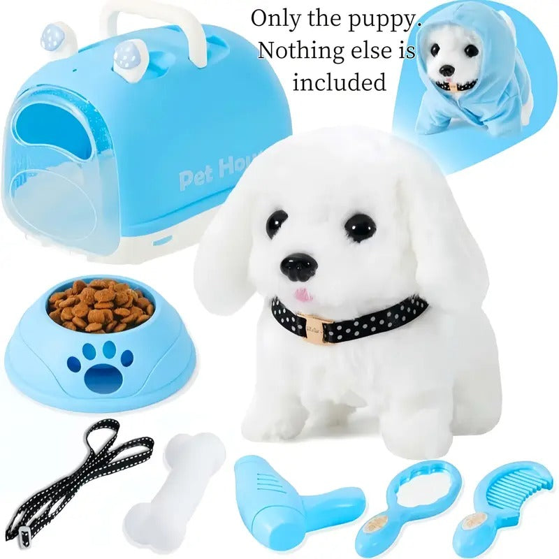 Adorable Electronic Pet Dog Toy for Kids, Barks/Walks/ Wags Tail Back and Forth, Creative Parent-Child Interactive Toy, Perfect Birthday Gift for Boys/Girls