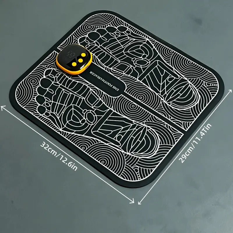 EMS Massage Foot Pad, Foot Muscle Electric Massager, 8 Adjustment Modes And 19 Intensity Massage Foot Pads, USB Charging Full Body Relaxation Massage Foot Pad