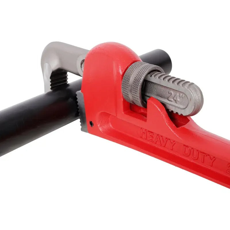 4pcs Heavy Duty Adjustable Pipe Wrench Set - 8", 10", 14", 24" Water Alloy Steel Grip Plumber'S Tools with Red Handles for Precision Plumbing, Mechanical Operation, Industrial