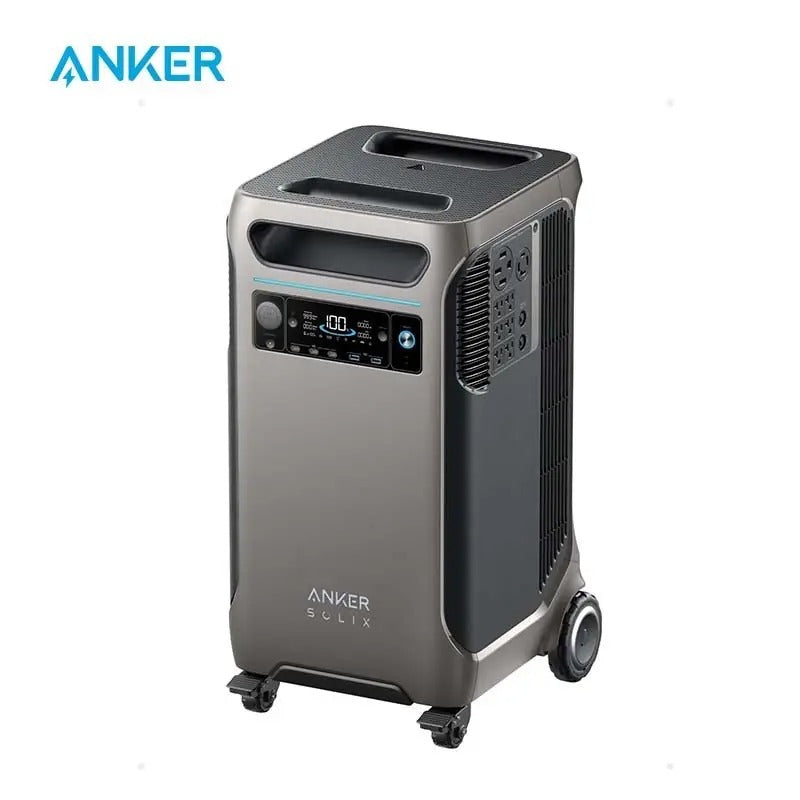 Anker SOLIX F3800 Portable Power Station, 3840Wh, LiFePO4 Batteries, Ultra-High 6000W AC Output with 120V/240V, Solar Gener a (Refurbished)tor for Home Backup, RVs, Emergencies, Power Outages, and Outdoor Camping