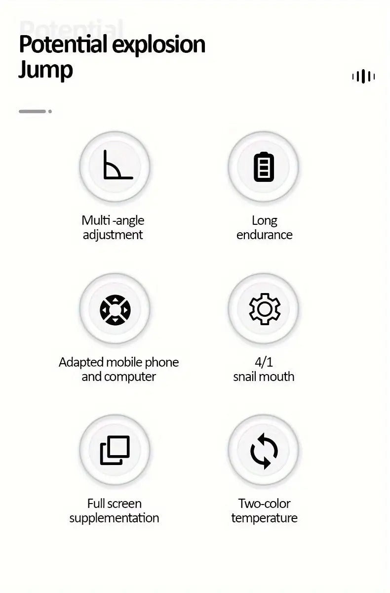 Selfie Light Portable Cell Phone Fill Light Clip Rechargeable 2000mAh Clip-on Light, Perfect Christmas Gift 60 LEDs, 3 Light Modes Camera Lighting For Cell Phone, IPhone, Webcam,