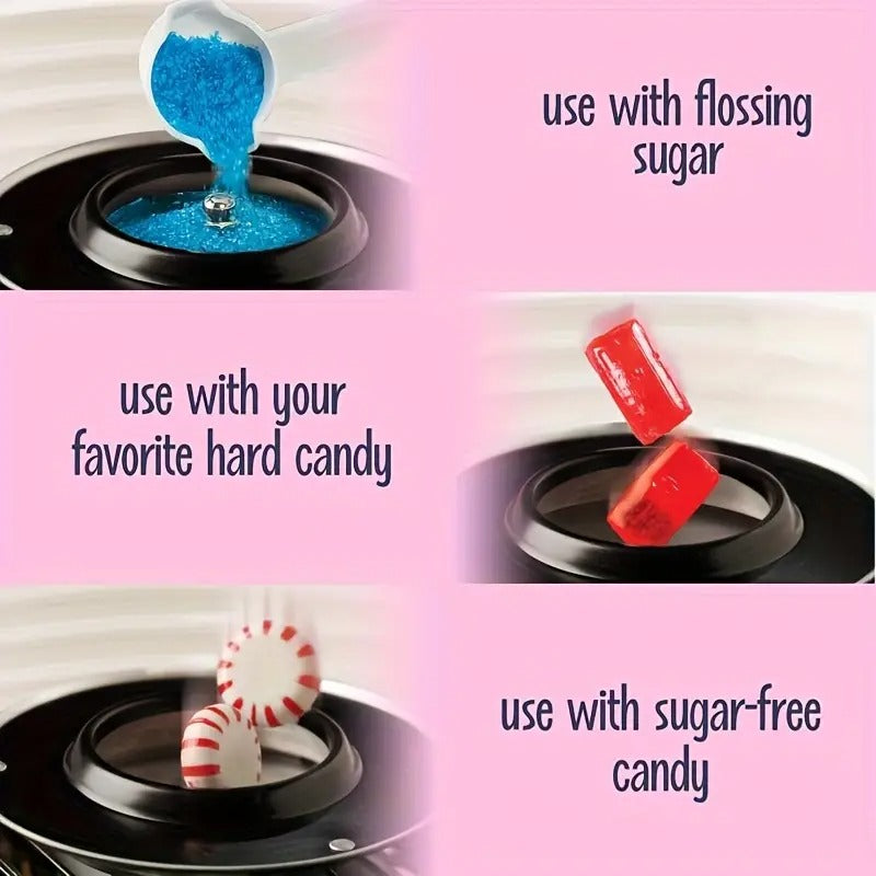 Nostalgic Candy Machine - Children's Retro Candy Machine, with 2 Reusable Cones, 1 Sugar Spoon, And 1 Extraction Head - Pink