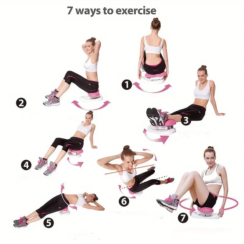 Pink Iron Massage Trainer - Body Shaping Machine for Ab Exercise, Buttock Lift and Hip Training - Waist Trainer for Christmas