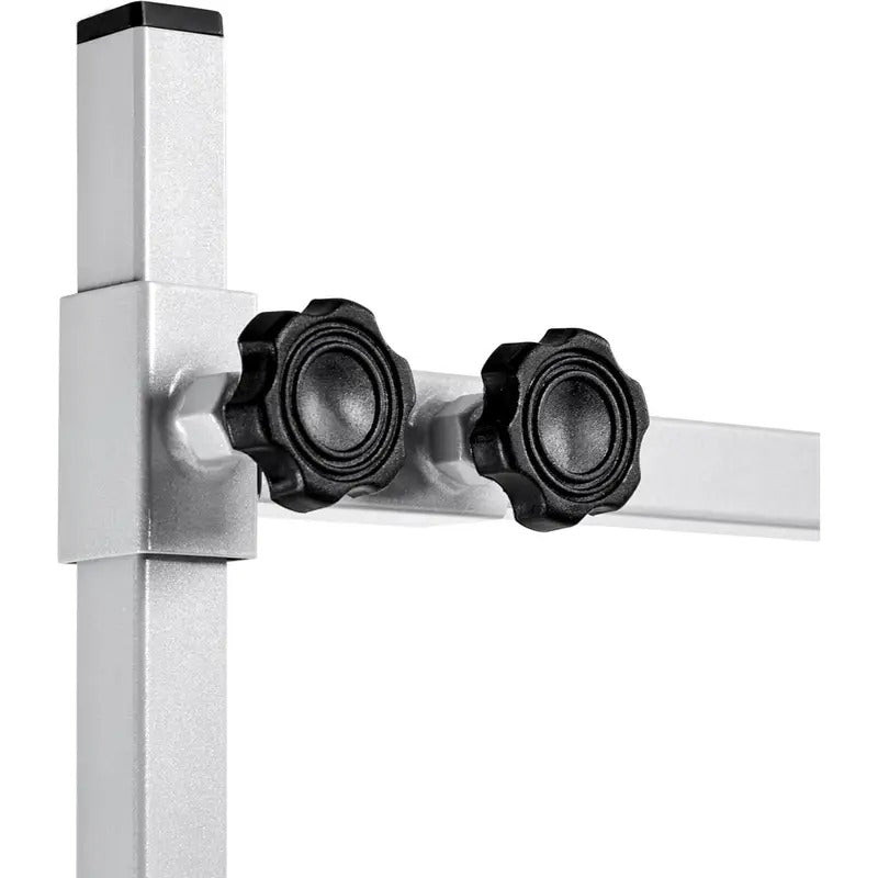 32in Foldable & Portable Pet Grooming Table for Home - Stainless Steel H-Shape Frame Height Adjustable Pet Beauty Table w/Arm/Noose/Mesh Tray