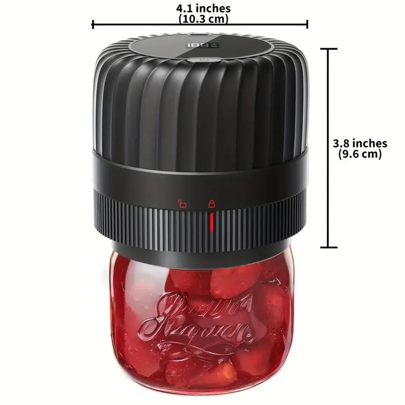[Vacuum Sealer Kit] Electric Mason Jar Vacuum Sealer Kit | For Wide-Mouth & Regular-Mouth Mason Jars, Food Vacuum Canning Sealer Machine Includes 16 Jar Lids