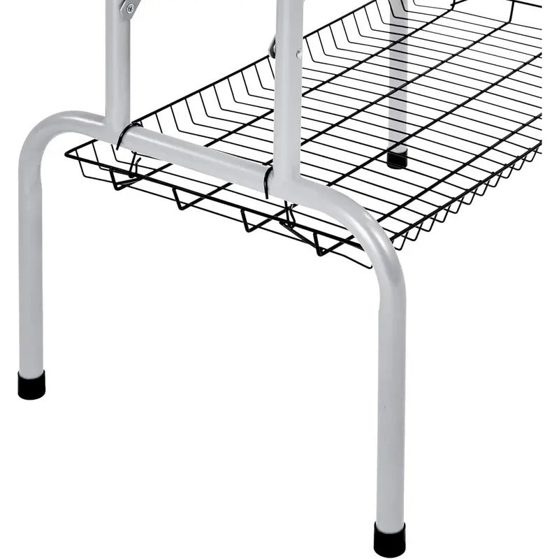 32in Foldable & Portable Pet Grooming Table for Home - Stainless Steel H-Shape Frame Height Adjustable Pet Beauty Table w/Arm/Noose/Mesh Tray