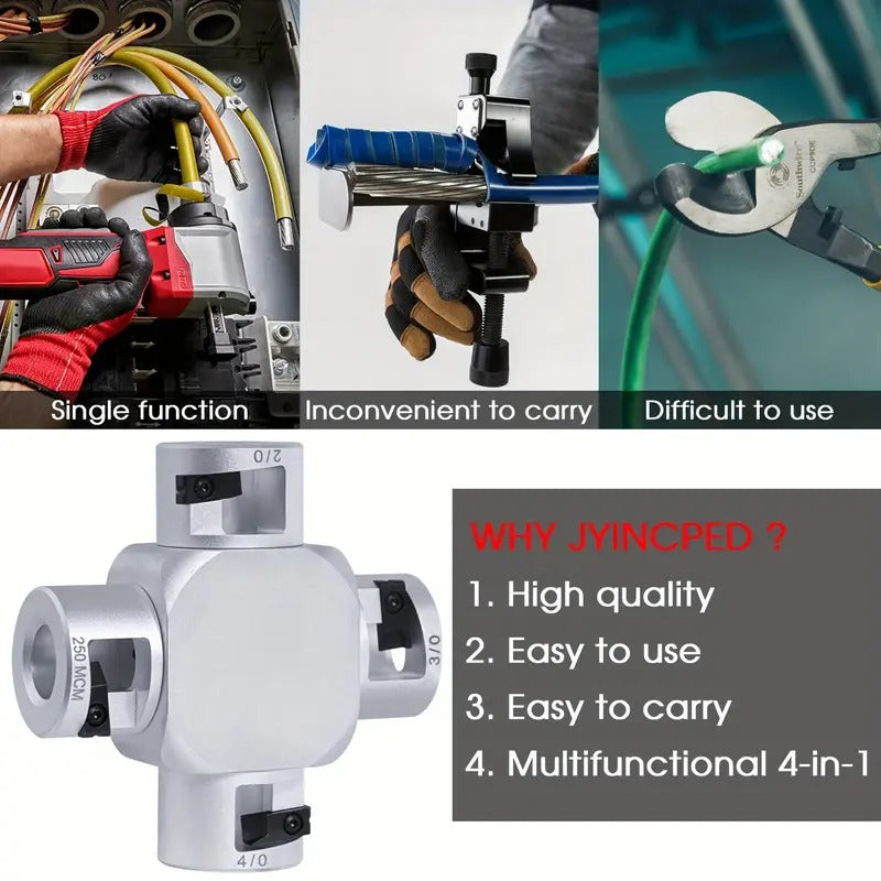 [Wire Stripping Tool] Commercial/Industrial/Workshop Use Wire Stripping Tool | Cable Stripper Tool Gauge Wire Stripper For AWG 2/0 250MCM 3/0 4/0 Electrical Tools, Wire Strippe, 21051 Large Cable Stripper (2/0-250 MCM), Removal Of Cable Insulation