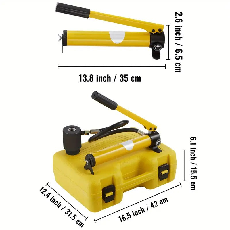 Happybuy Hydraulic Knockout Punch Kit - Your Ultimate Hole Cutting Solution. 10 Ton Power for Precision Cuts from 1/2" to 2". 6pcs Puncher Set for Various Metals & Materials.
