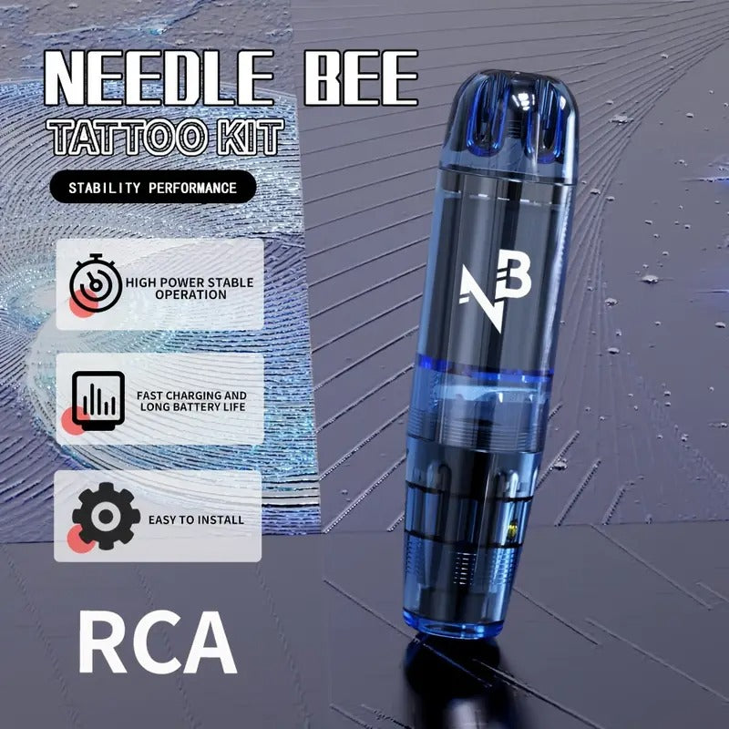 INKSOUL Wireless Tattoo Machine Kit -10 Tattoo Needles, 1500mAh Rechargeable Lithium Battery, USB Charging, Digital Display, Suitable For Tattoo Beginners And Tattoo