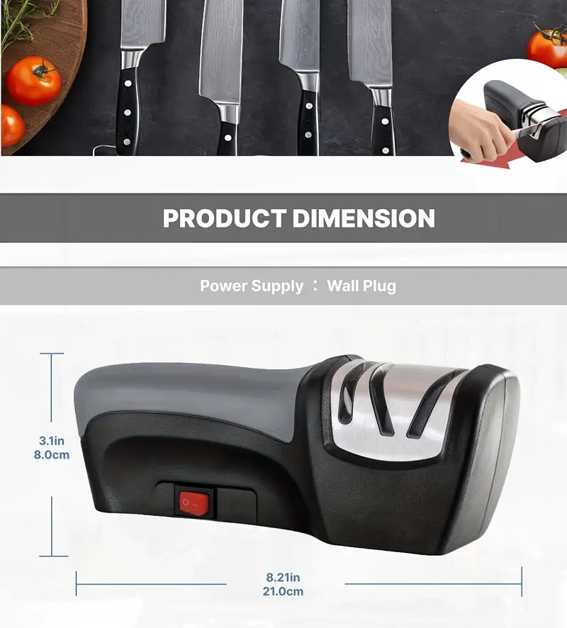 WANVOAPLS Professional Electric Knife Sharpener 20-Degree, 2-Stage Kinfe Sharpening and Polishing for Kitchen, kitchen accessories