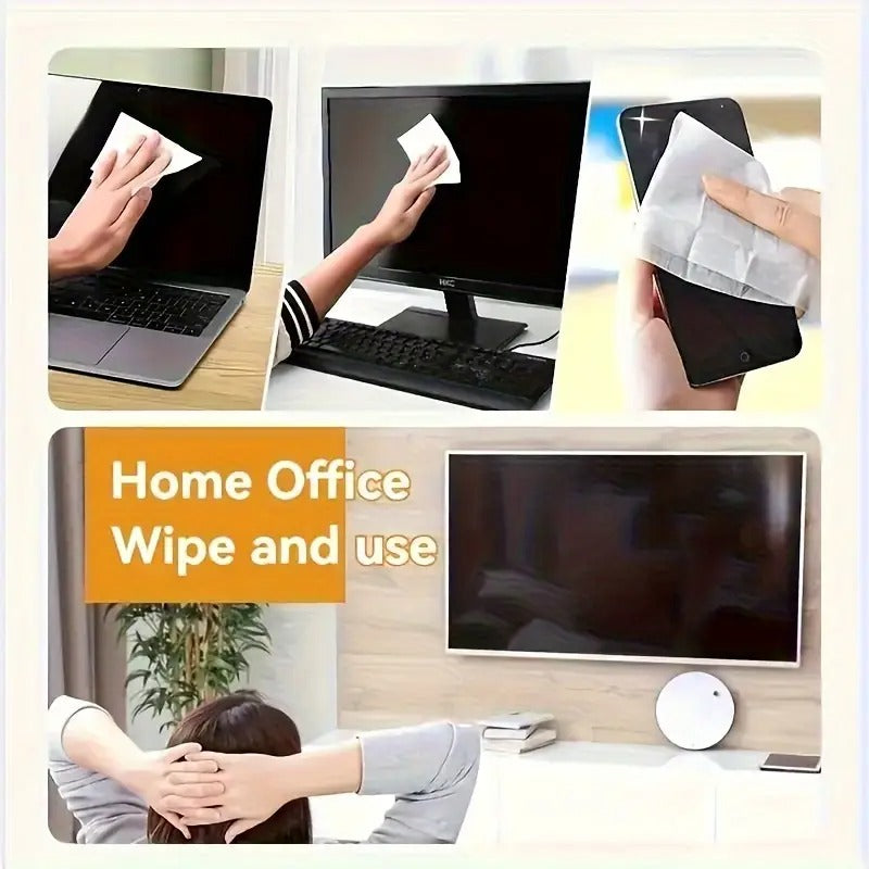 40pcs of Screen Cleaning Cloth- Alcohol-Wipes, Quick Drying, No Residue, No Damage to Screen, Lens, Special Cleaning Cloth Electronic Device Screen, a Simpler Way