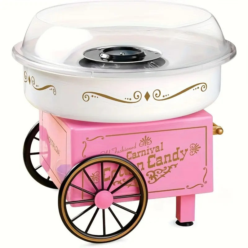 Nostalgic Candy Machine - Children's Retro Candy Machine, with 2 Reusable Cones, 1 Sugar Spoon, And 1 Extraction Head - Pink