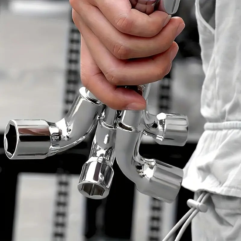 12pcs LType Pipe Perforation Elbow Wrench Set, Metric 8-19mm, Cr-V Steel, L Shaped Hex Socket Wrench, Double-head Socket Wrench, Suitable