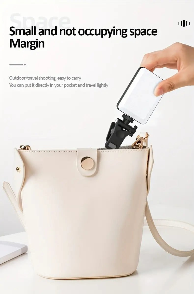 Selfie Light Portable Cell Phone Fill Light Clip Rechargeable 2000mAh Clip-on Light, Perfect Christmas Gift 60 LEDs, 3 Light Modes Camera Lighting For Cell Phone, IPhone, Webcam,