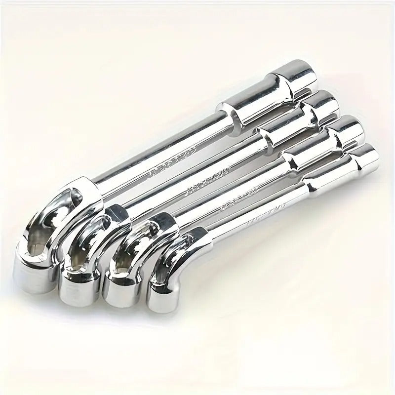 12pcs LType Pipe Perforation Elbow Wrench Set, Metric 8-19mm, Cr-V Steel, L Shaped Hex Socket Wrench, Double-head Socket Wrench, Suitable