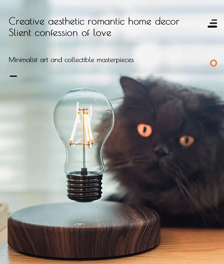 Magnetic Levitation Light Bulb - Warm Yellow LED, Touch Control, Unique Gift for Living Room, Bedroom, Office | Best Christmas Decoration