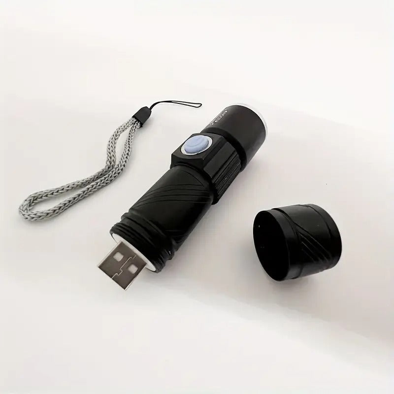 [UV Flashlight] UV 395nm Flashlight, One | USB Rechargeable, Adjustable Focus, 3-Speed Mini | Used for Pet Detection, Home, Outdoor, Camping, Fishing