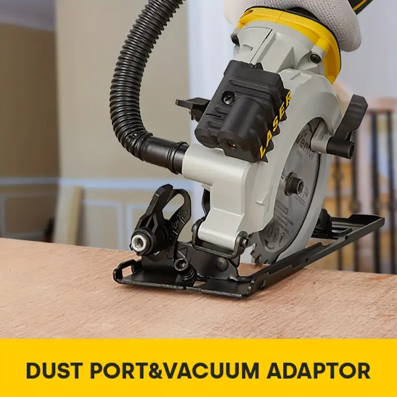 Mini Circular Saw, ENVENTOR 5.8A Compact Circular Saw With Laser Guide, Mini Saw 6 Saw Blades, Max Cutting Depth 1-11/16"(90°), 1-1/8"(45°), Ideal For Soft Metal, Wood, Tile, Drywall, And Plastic Cuts