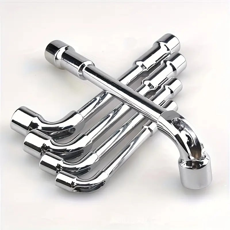 12pcs LType Pipe Perforation Elbow Wrench Set, Metric 8-19mm, Cr-V Steel, L Shaped Hex Socket Wrench, Double-head Socket Wrench, Suitable