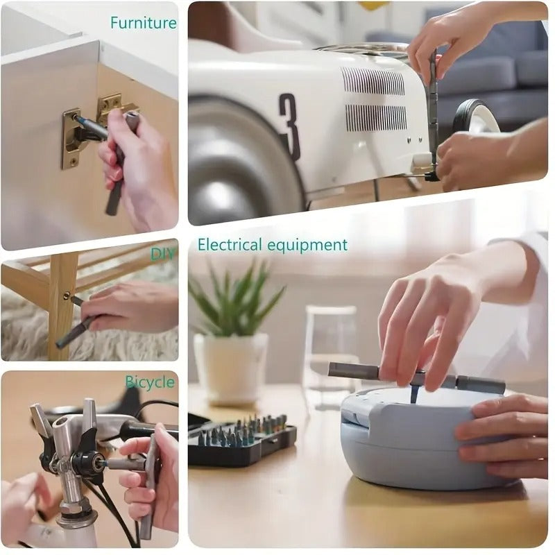 42-in-1 Magnetic Screwdriver Set-Detachable Ratchet Handle Ratcheting Screwdriver Kit, Multi-Bit Magnetic Driver Set for Furniture, Computers, Bicycles. Portable & Compact Repair Toolkit,