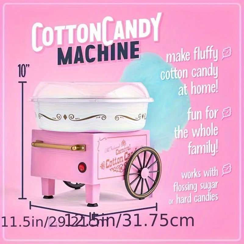 Nostalgic Candy Machine - Children's Retro Candy Machine, with 2 Reusable Cones, 1 Sugar Spoon, And 1 Extraction Head - Pink
