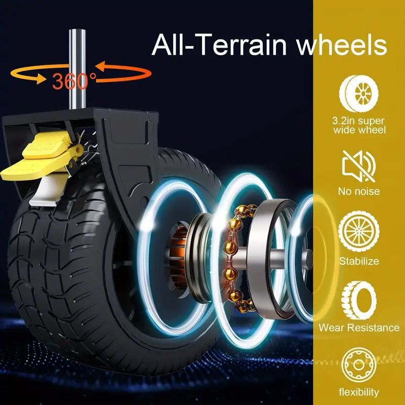 1pc Foldable Trolley Pet Transporter Beach Trolley, 550lb Heavy Duty Multi-purpose Garden Trolley with 360°All-terrain Wheels,