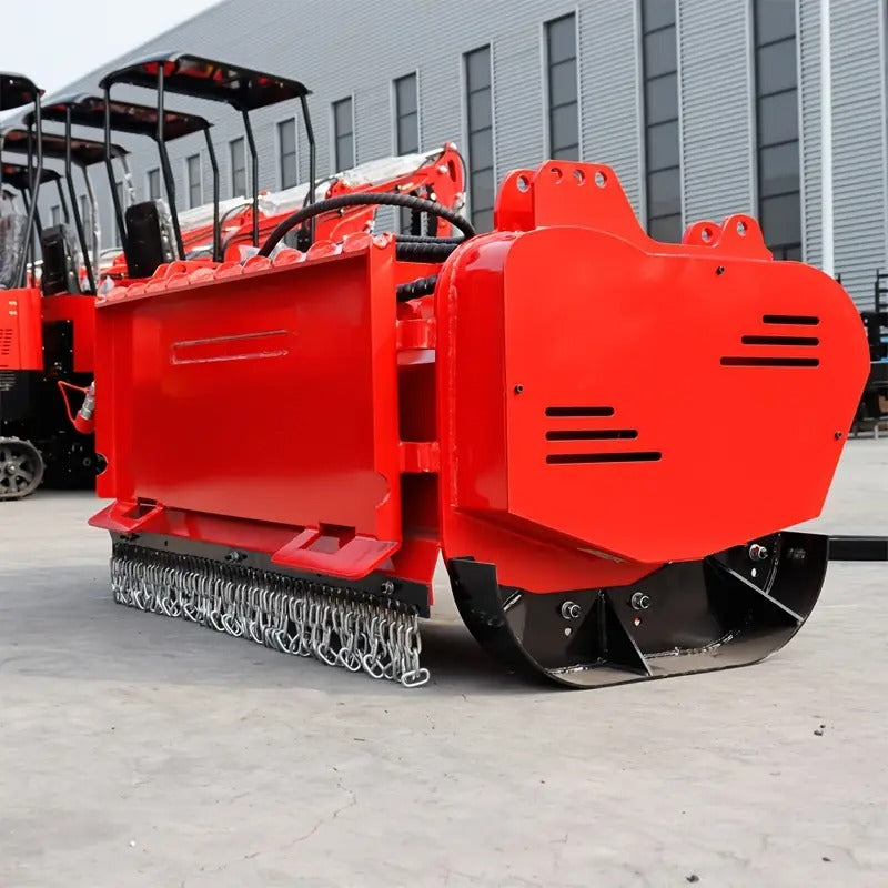 Free Ship 46 Inch Forestry Mulcher Skid Steer Loader Attachments, Garden Mulcher For Leaf Shrub Branches Crusher Land Renovation And Cleaning Connects To Most Bobcat Skid Steers