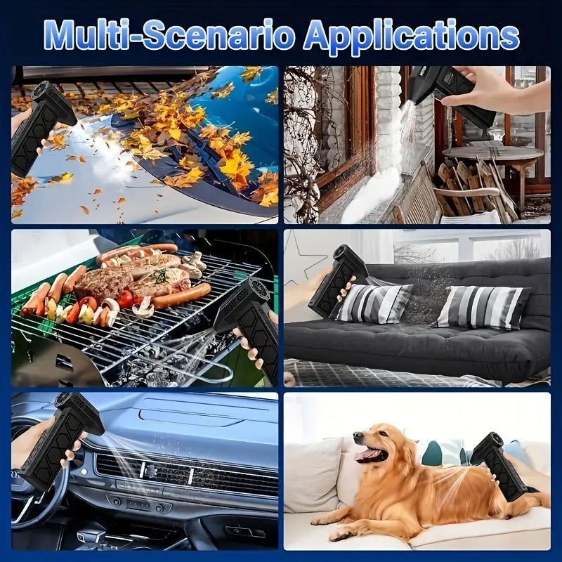 [130000RPM Air Duster] 130000RPM Electric Air Duster | 3 Gear Adjustable Jet Dry Blower Can Reusable for Computer Keyboard, Outdoors, Car, Home, Father's Day Gifts